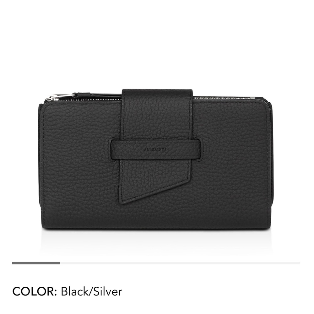 COPY - AllsSaints Black leather Ray Large Wallet